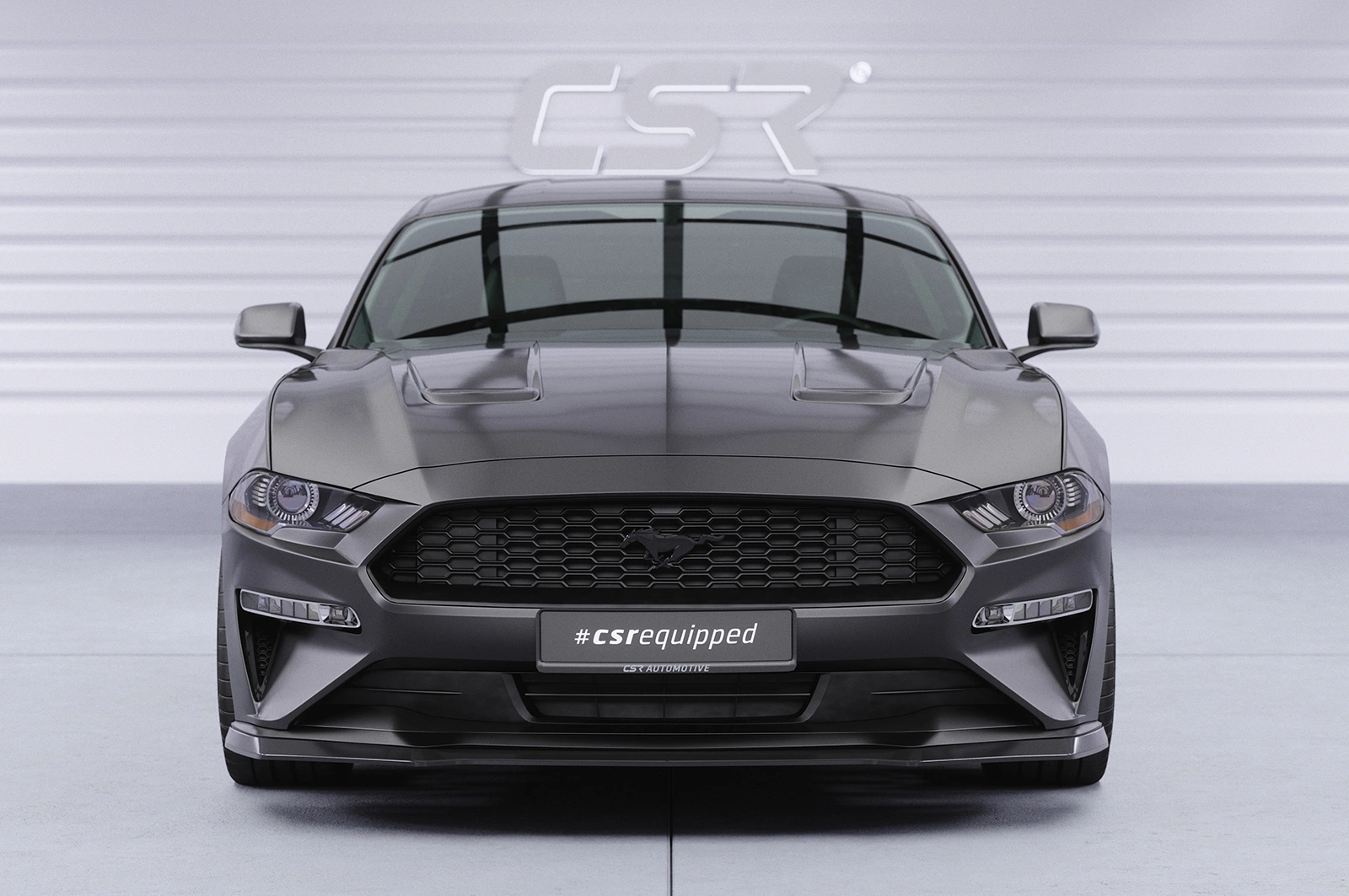 Voorspoiler Ford Mustang VI glans zwart – 08/2017–