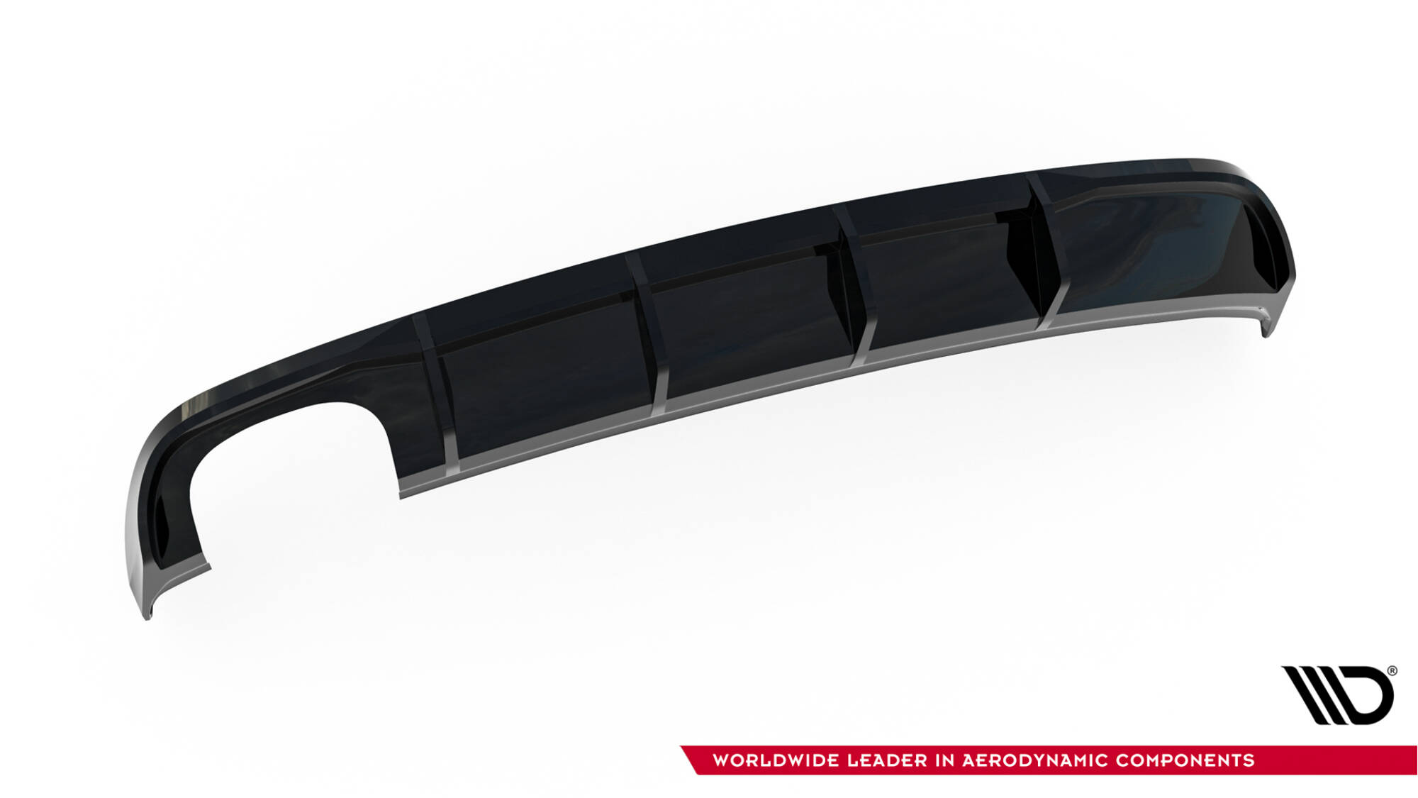 Achter Diffuser Audi A3 Sedan 8V Facelift Maxton Glanzend zwart
