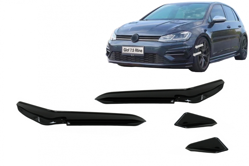 Canards VW Golf 7 R 17-20 Glans Zwart