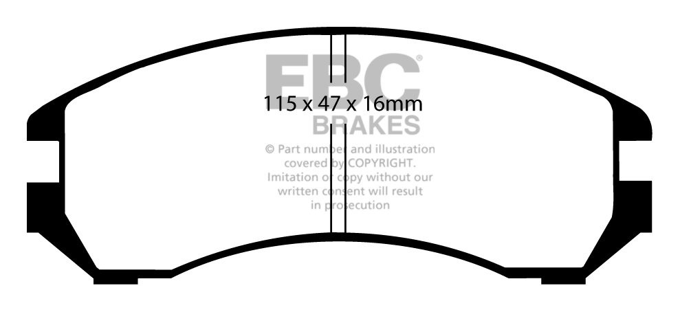 EBC Brakes NISSAN Sunny 1.6 LX (B12) 86-92 Remblokken voorzijde