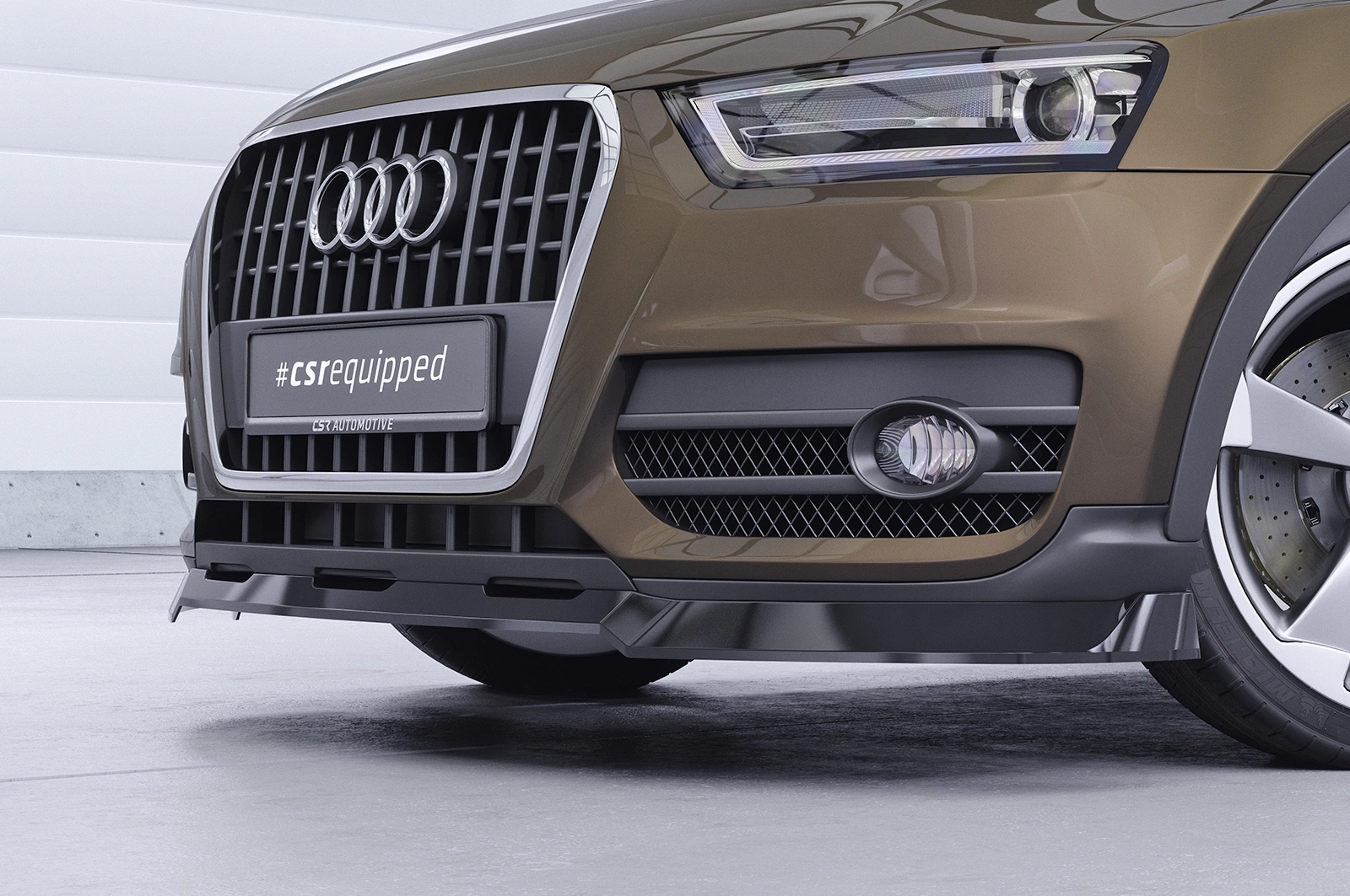 Voorspoiler Audi Q3 (8U) Glans Zwart