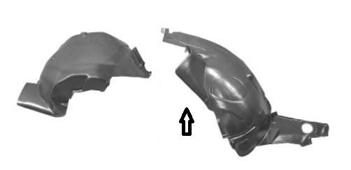binnenscherm, plastic, voor, achterste gedeelte, rechts Mercedes