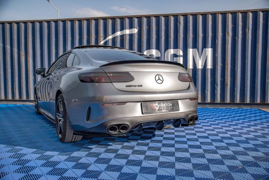 Achter zijskirts Mercedes E W213 Coupé E53 AMG Maxton Design glans zwart