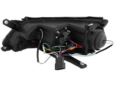 Koplampen VW Tiguan 07-11 DRL look zwart