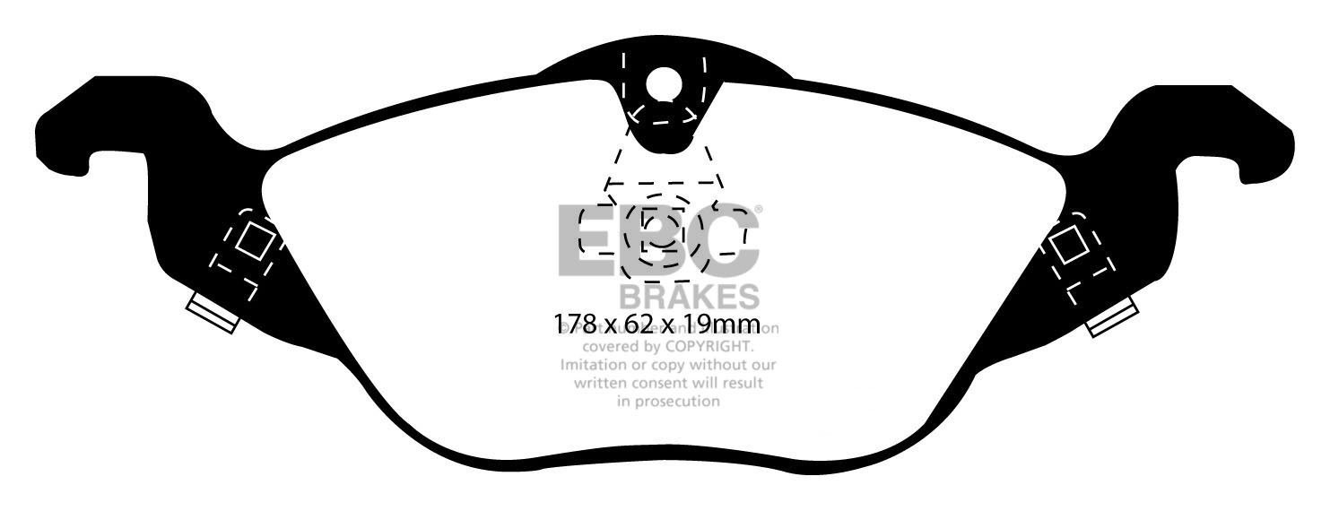 EBC Brakes OPEL Astra G Cabriolet 1.6 2001-2002 Remblokken voorz