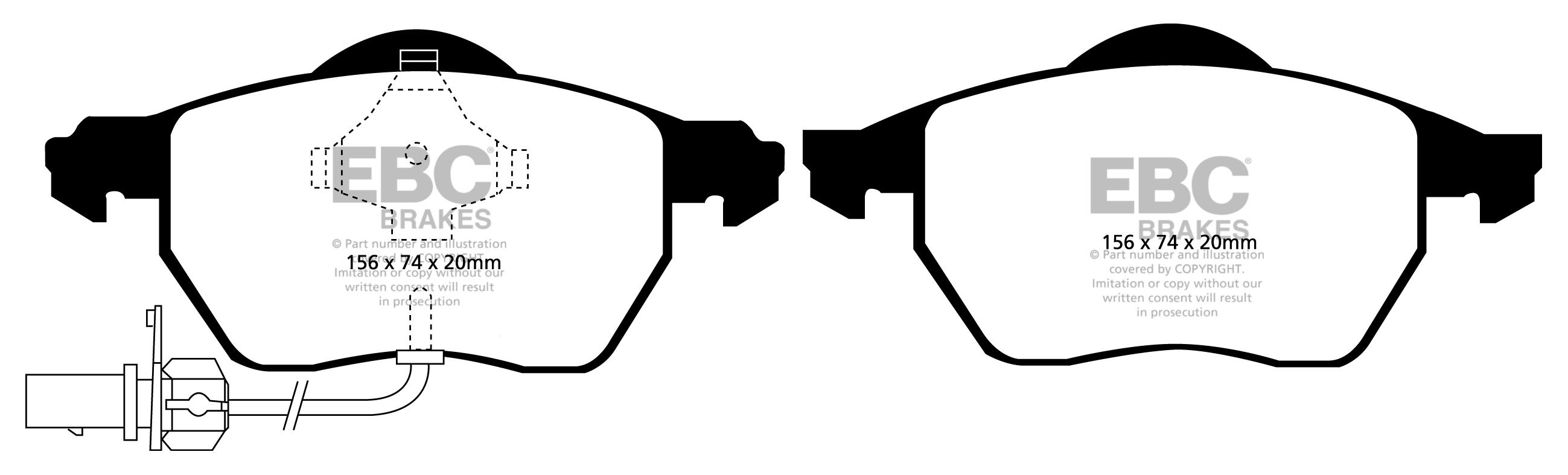 EBC Brakes AUDI A4 8E 1.8 Turbo 2001-2004 Remblokken voorzijde g