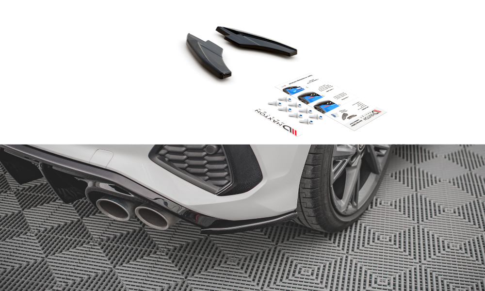 Achterzij Spoilers Audi S3 8Y Glanzend zwart V.2