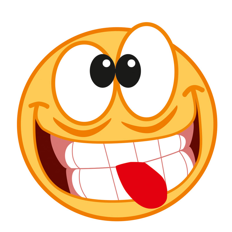 AutoTattoo Sticker Funny Smiley - 8,5x8,5cm