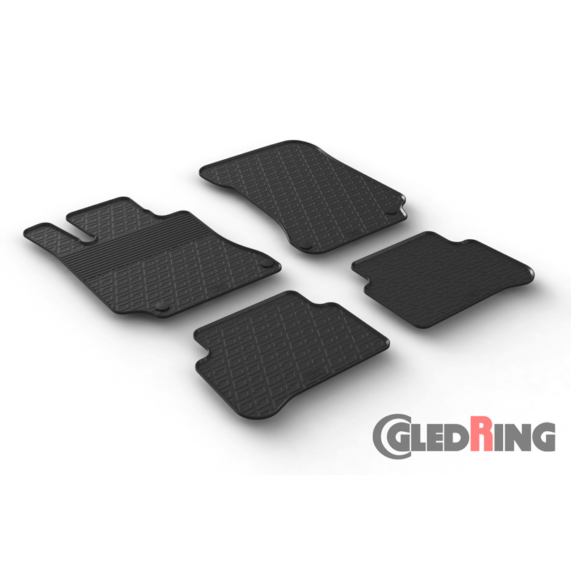 Rubbermatten  Mercedes E-Klasse W212 2014- (G profiel 4-delig + montageclips)