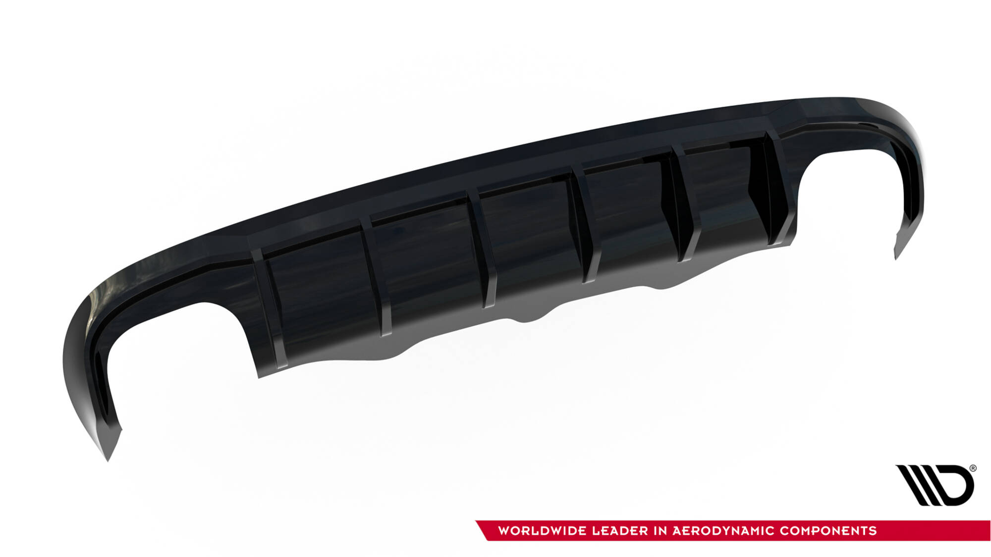 Achter Diffuser Audi S5 Sportback 8T Maxton Glanzend zwart