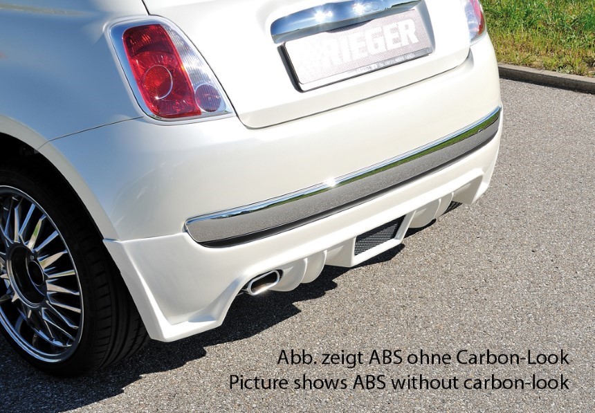 Diffuser Fiat 500 (312) uitlaat links Rieger carbon-look