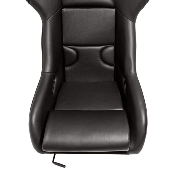 Sportstoel 'RR' - Zwart Kunstleder - Vaste polyester rugleuning - incl. sledes