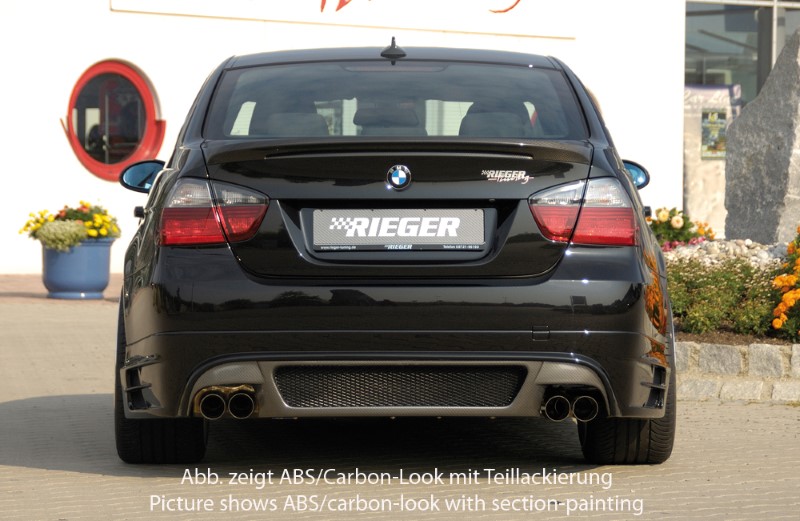 Achterbumper Diffusor Carbon BMW E90 Sedan Rieger