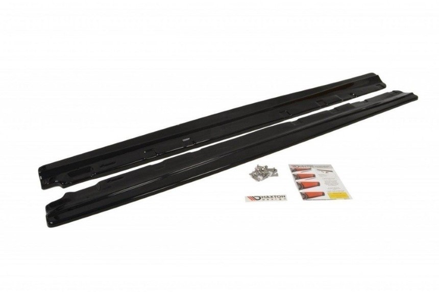 Zijskirts Mercedes C-klasse W204 Maxton Design glans zwart