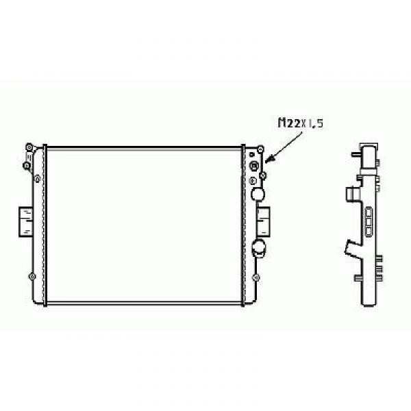 Radiator DAILY 00->> 2.8 TD 78 KW +AC