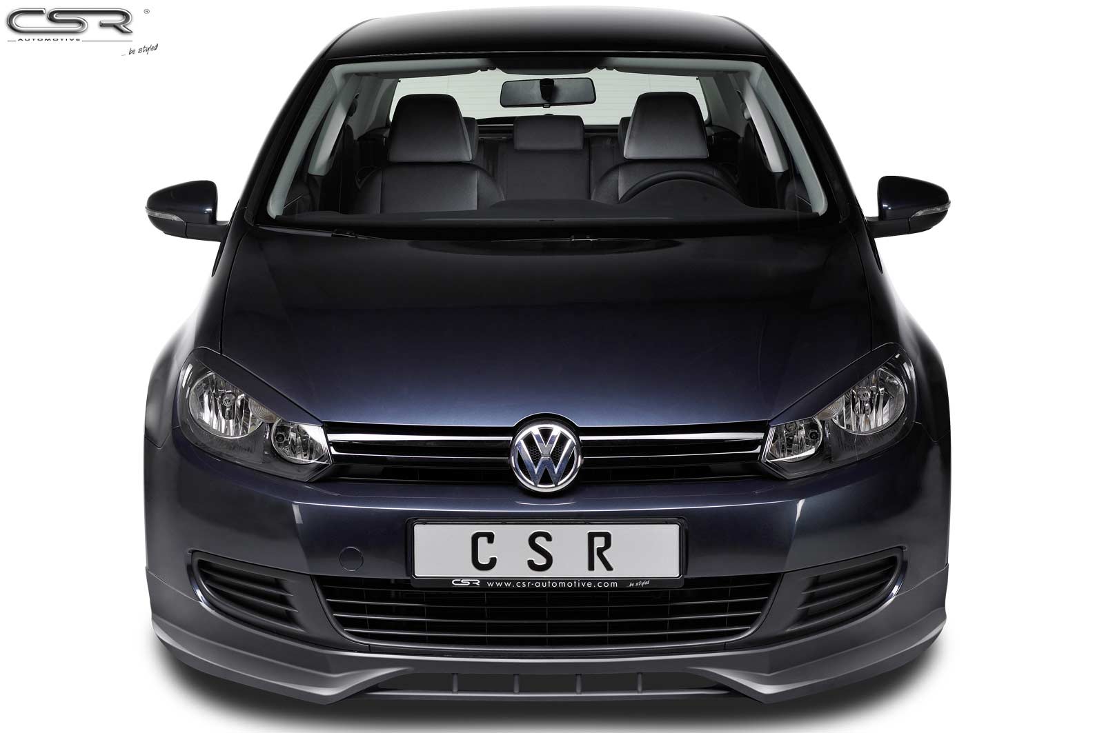 Koplampspoiler VW Golf 6 CSR Glans Zwart