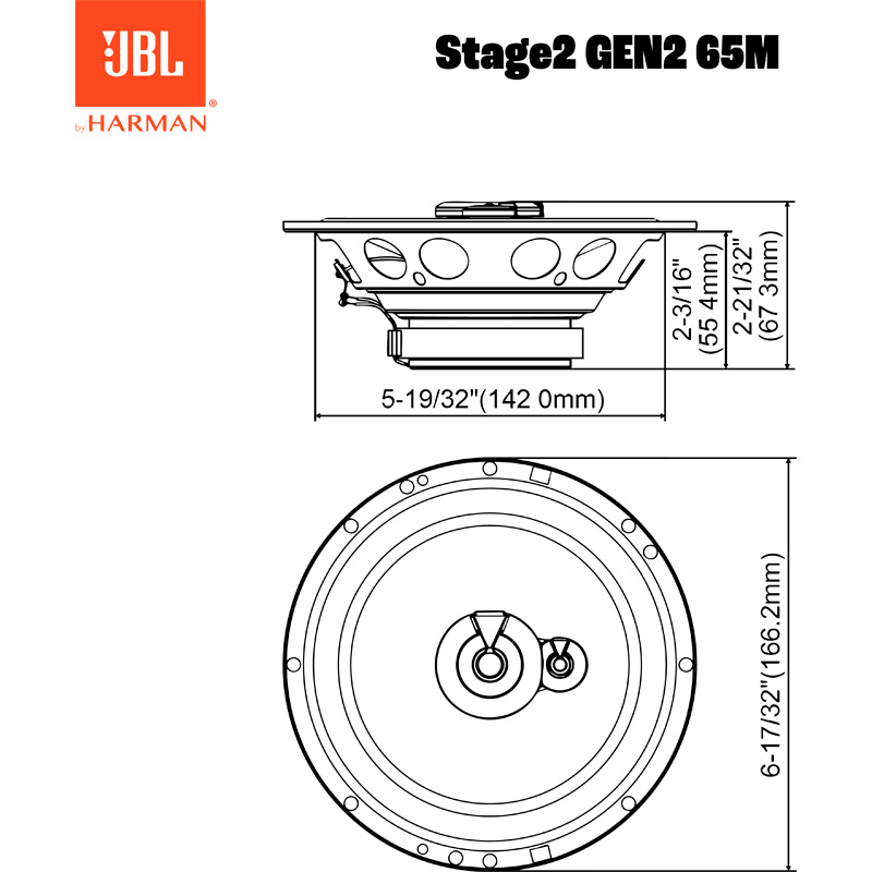 JBL Stage 2 Gen 2 65M 6.5'' (16,5cm) 3-Weg Speakerset 480W/60W RMS