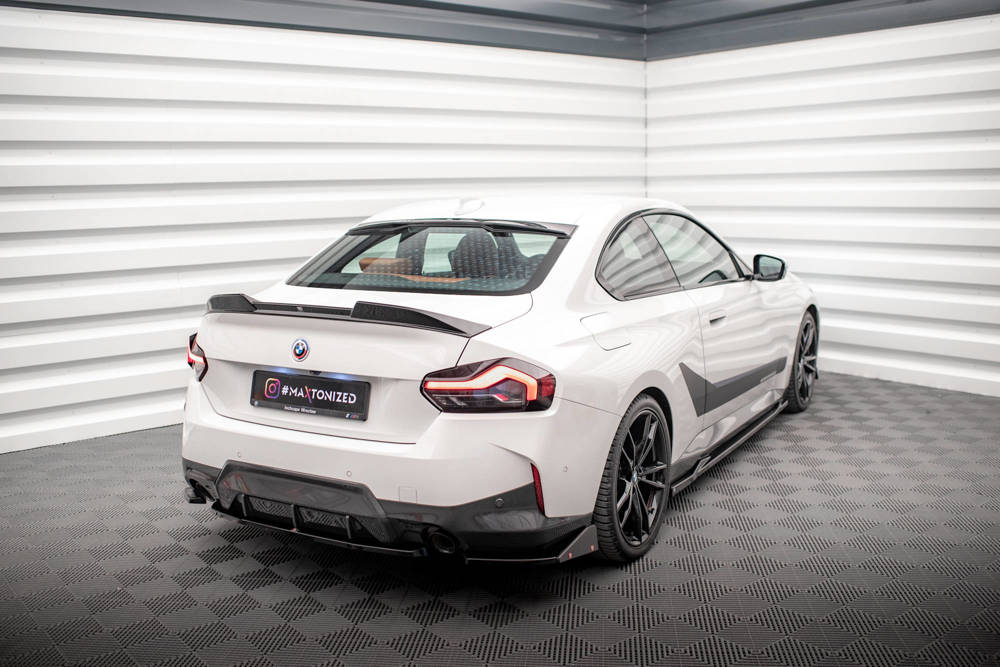 Zijdiffuser V.2 met Canards BMW 2 Serie G42 Coupe M Pakket Maxton Glans Zwart