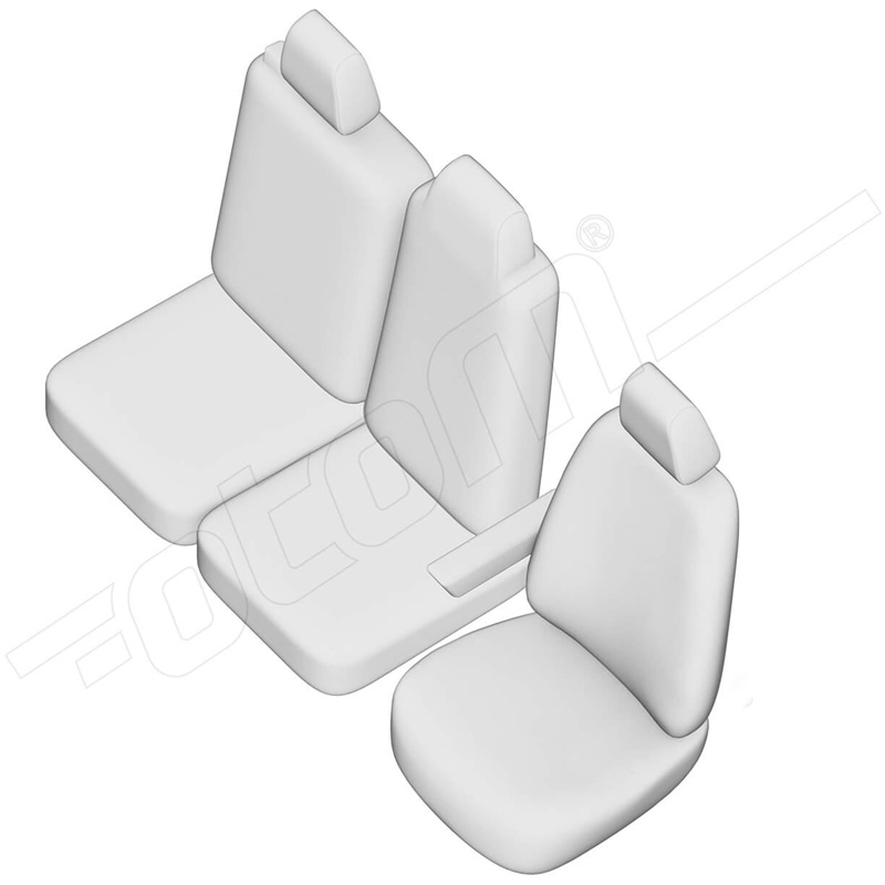 otoM Original Design Stoffen Stoelhoezenset 2+1  Renault Master IV 2024- (armsteun aan bestuurdersstoel & split in zitvlak/rug bank))