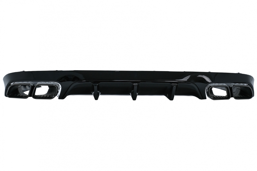Diffusor Mercedes E-Class C238 Coupe Cabrio (2016-2019) E63 Look Piano Black Met Sierstukken