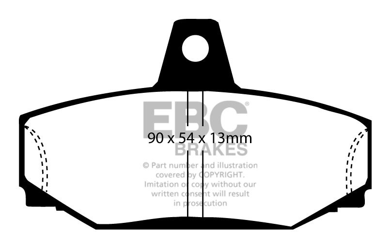 EBC Brakes VOLVO 940 2.3 16v (ABS) 90-97 Remblokken achterzijde