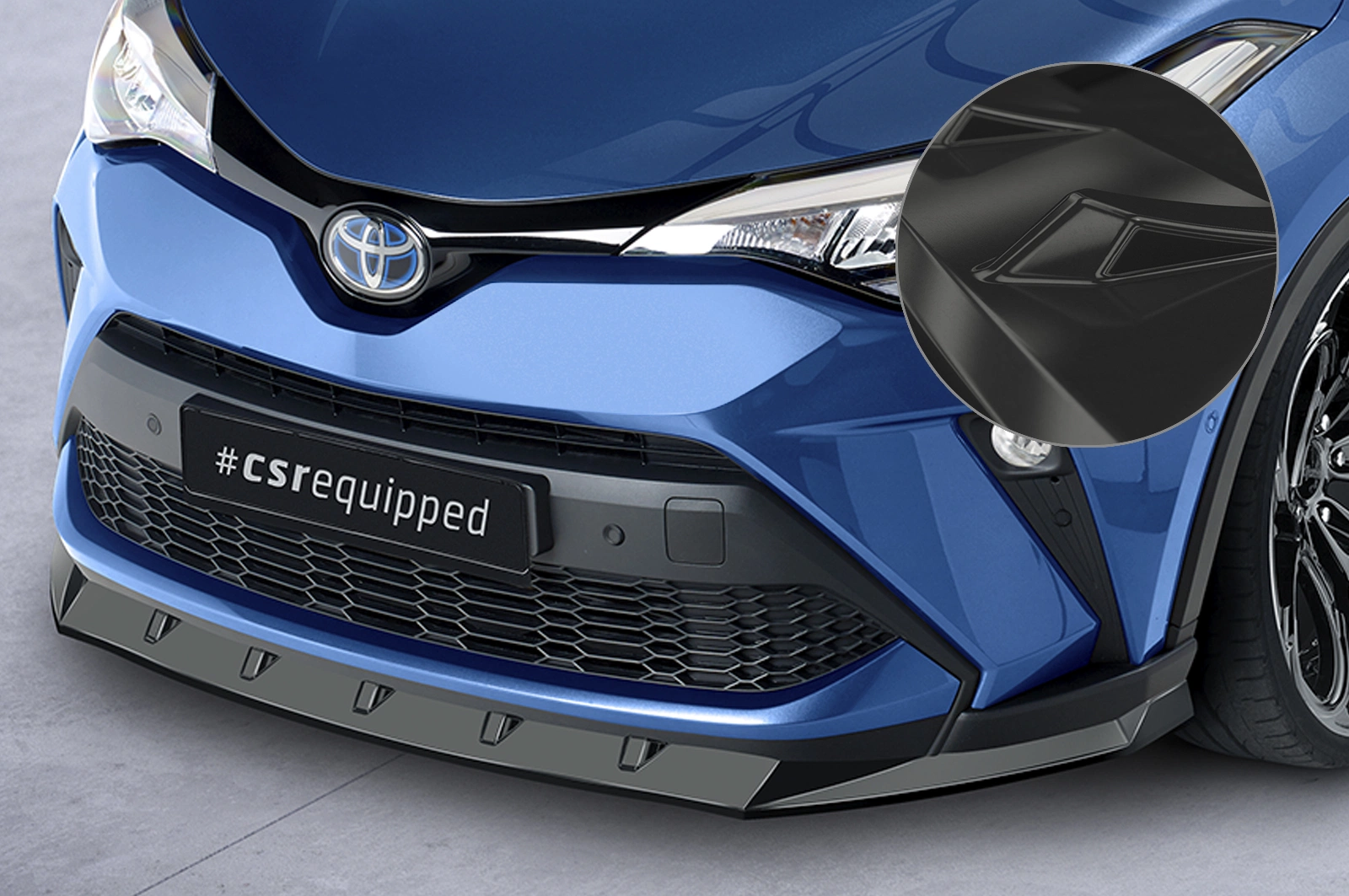 Voorspoiler Toyota C-HR Facelift 2020- Glans Zwart CSR