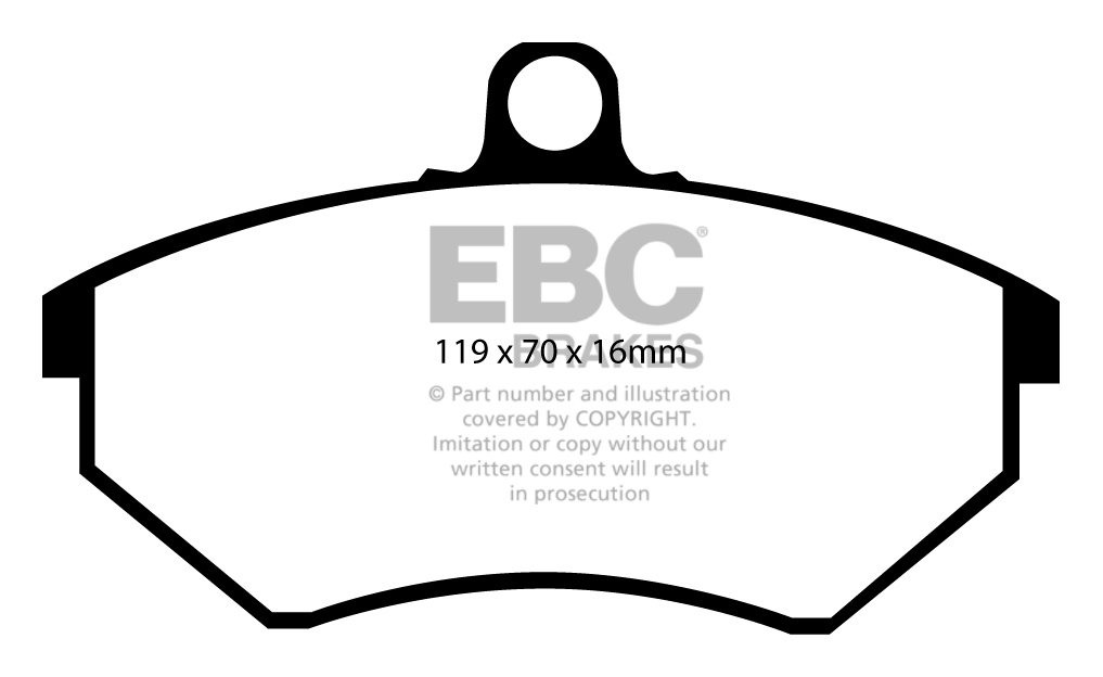 EBC Brakes SEAT Toledo 1.9 TD 95-98 Remblokken voorzijde greenst