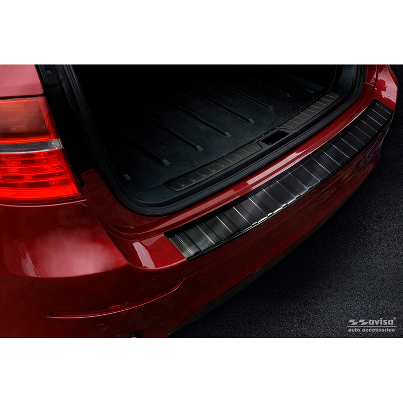 Zwart RVS Achterbumperprotector  BMW X6 (E71) 2009-2014