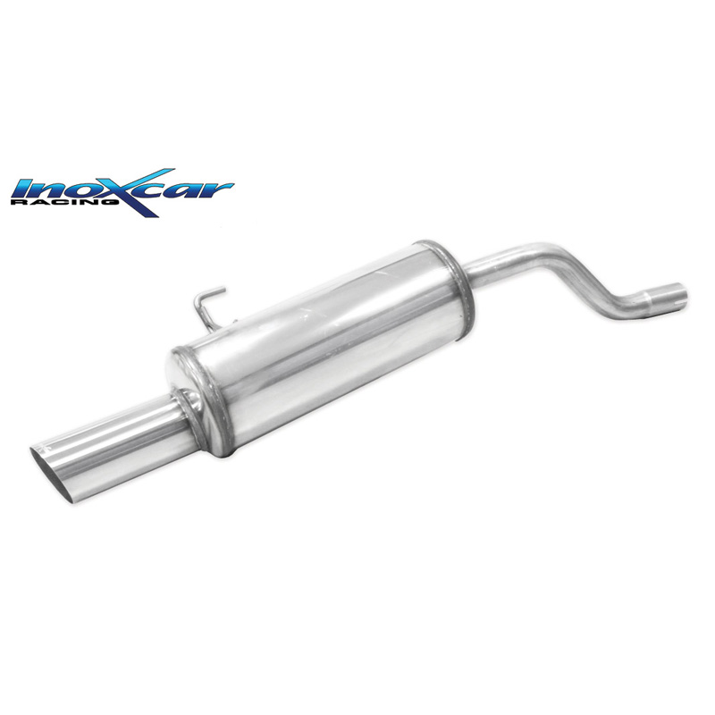 100% RVS Sportuitlaat  Renault Clio II 1.4 16v 98pk 1999- 1x90mm Rally