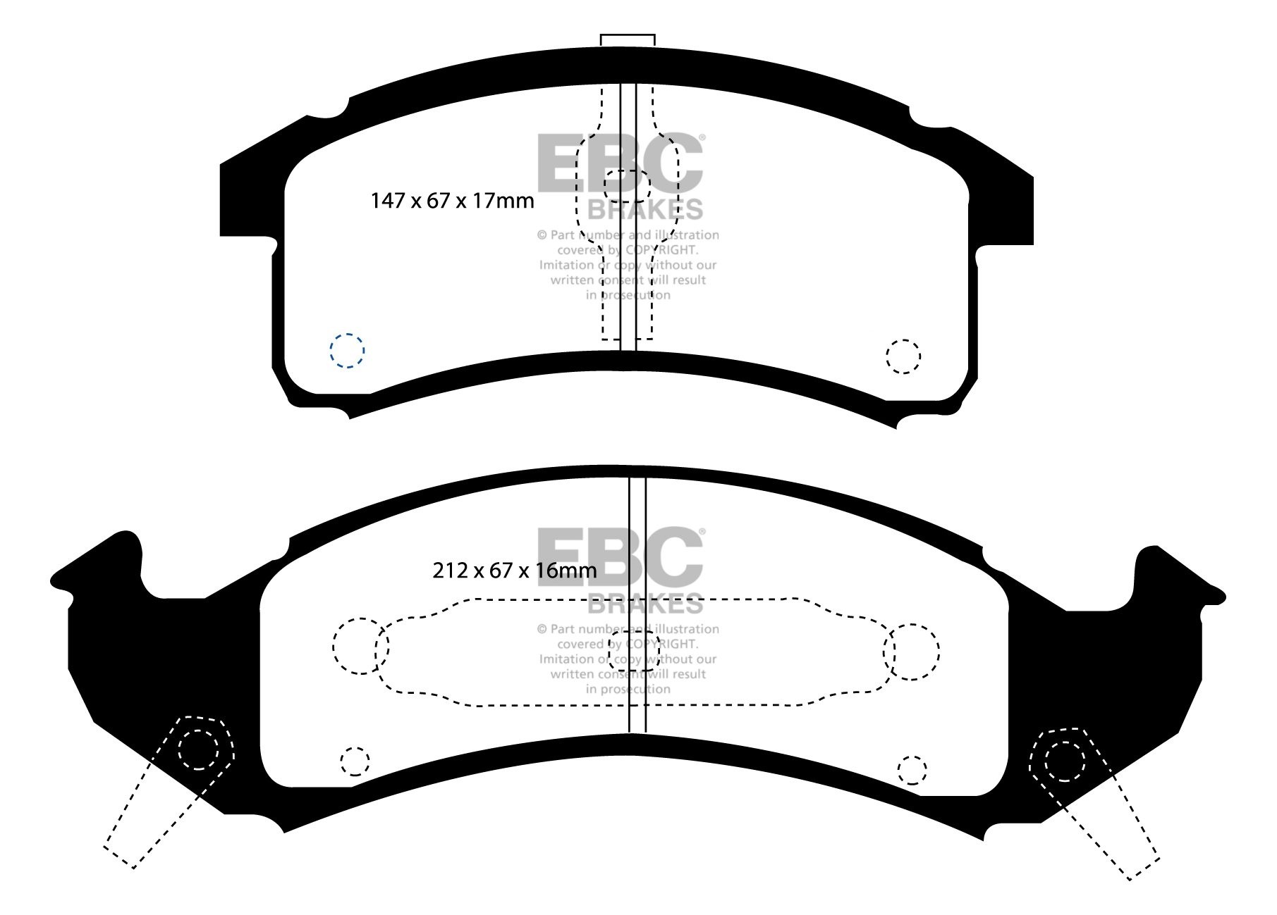 EBC Brakes AUSTIN Mini 1275 GT 74-80 Remblokken voorzijde greens