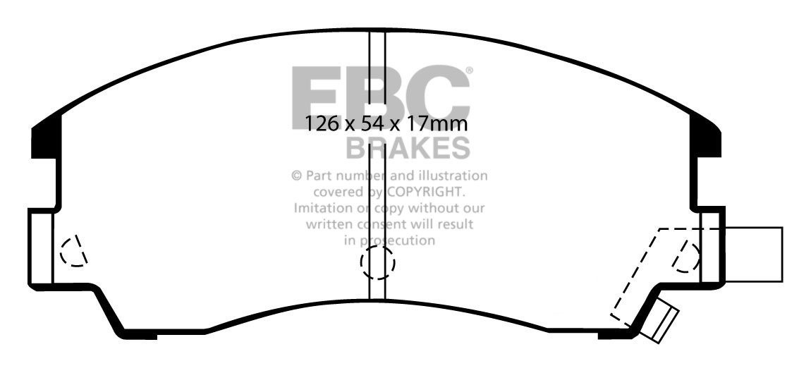 EBC Brakes SUBARU Series 1/2/L 1.8 (AG4) 85-91 Remblokken voorzi