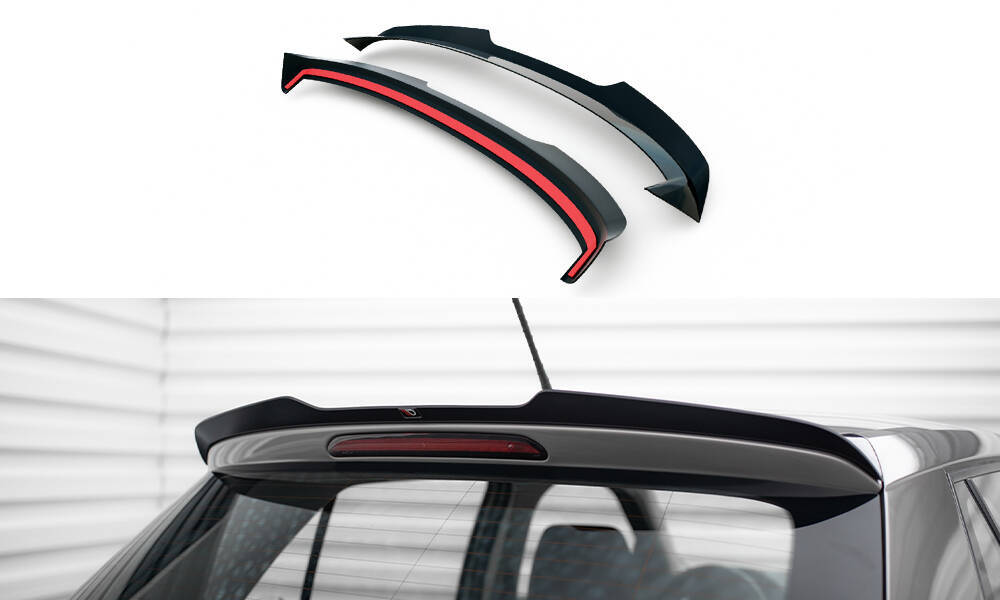 Spoiler Skoda Fabia Hatchback Mk3 2014 - 2019 Maxton Glans Zwart