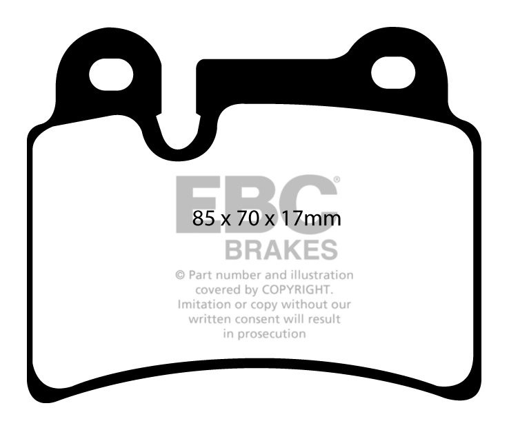 EBC Brakes VW Touareg 4.2 2005-2010 Remblokken achterzijde yello