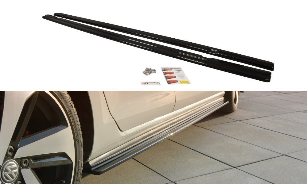 Zijskirts VW Golf 7 GTI / Facelift Glans Zwart