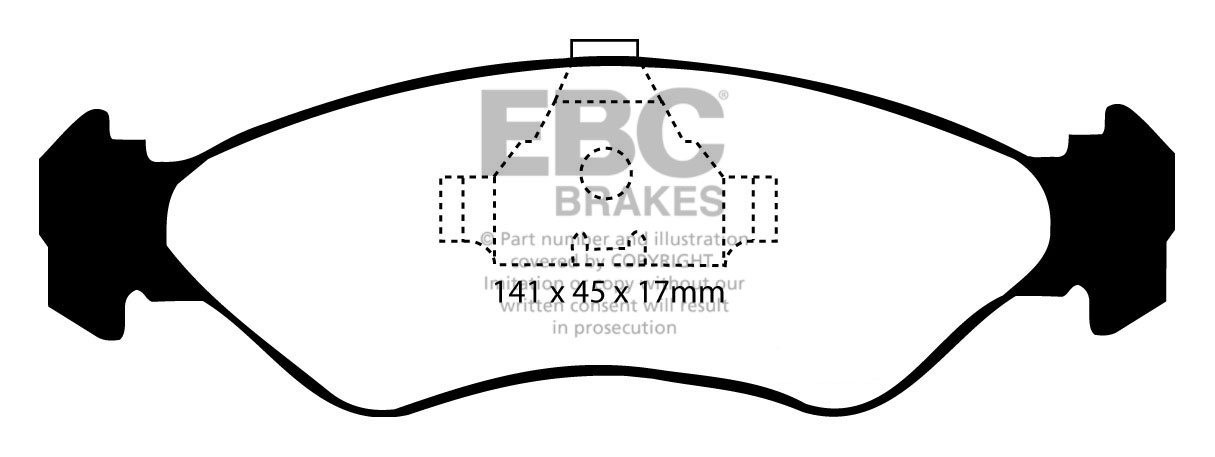 EBC Brakes FORD Fiesta 1.8 D 89-95 Remblokken voorzijde
