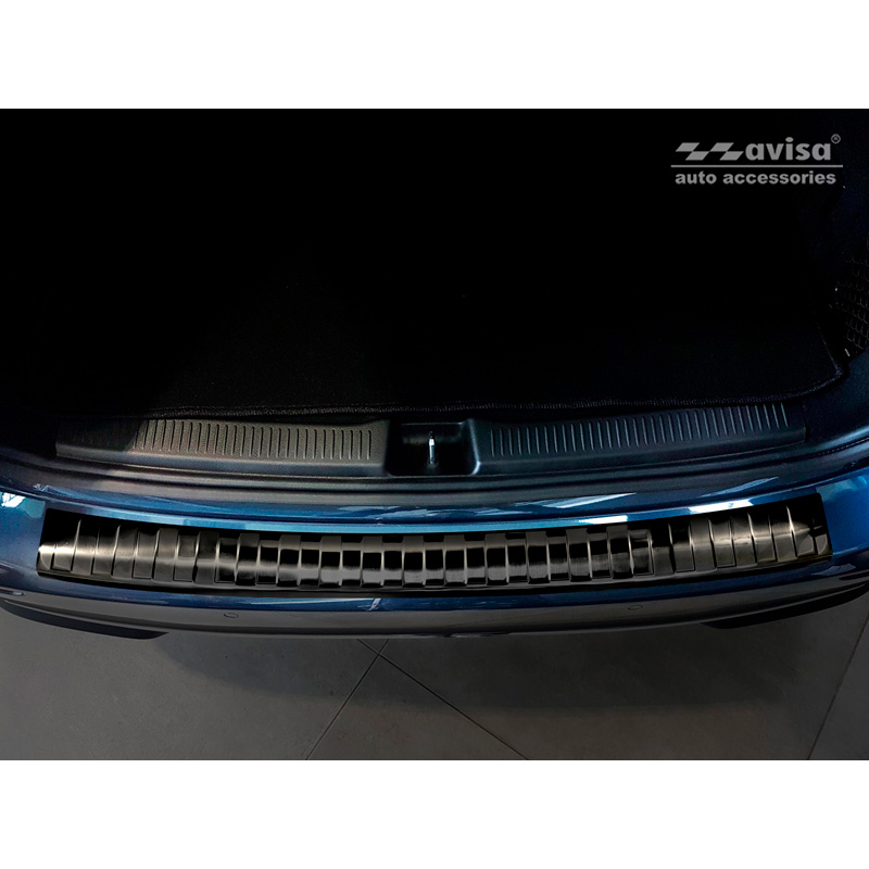 Zwart RVS Achterbumperprotector  Mercedes B-Klasse W247 2018- 'Ribs'