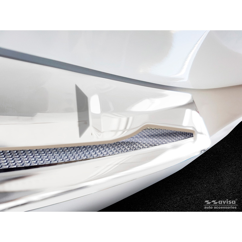 RVS Achterbumperprotector 'Deluxe'  BMW X5 G05 M-Pakket 2018- 'Performance' excl. M-Competition Zilver/Zilver Carbon