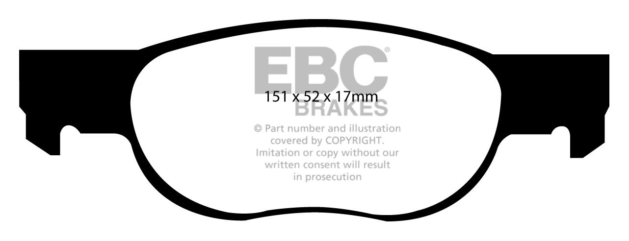 EBC Brakes FIAT Punto 1.7 TD 97-99 Remblokken voorzijde greenstu