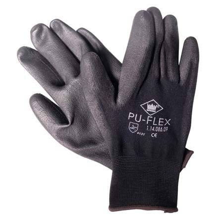 Handschoenen Pu-Flex zwart maat 10 (XL)