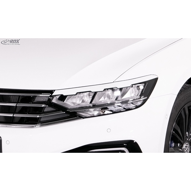 Koplampspoilers  Volkswagen Passat 3G B8 Facelift 2019- (Gekarteld) (ABS)