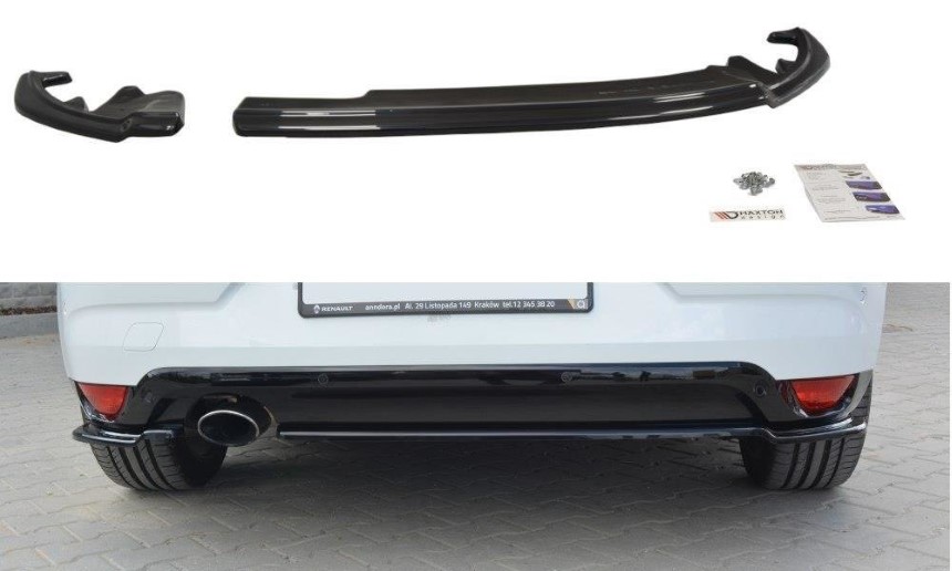 Achter skirt Renault Megane 4 Hatchback Maxton Design glans zwart