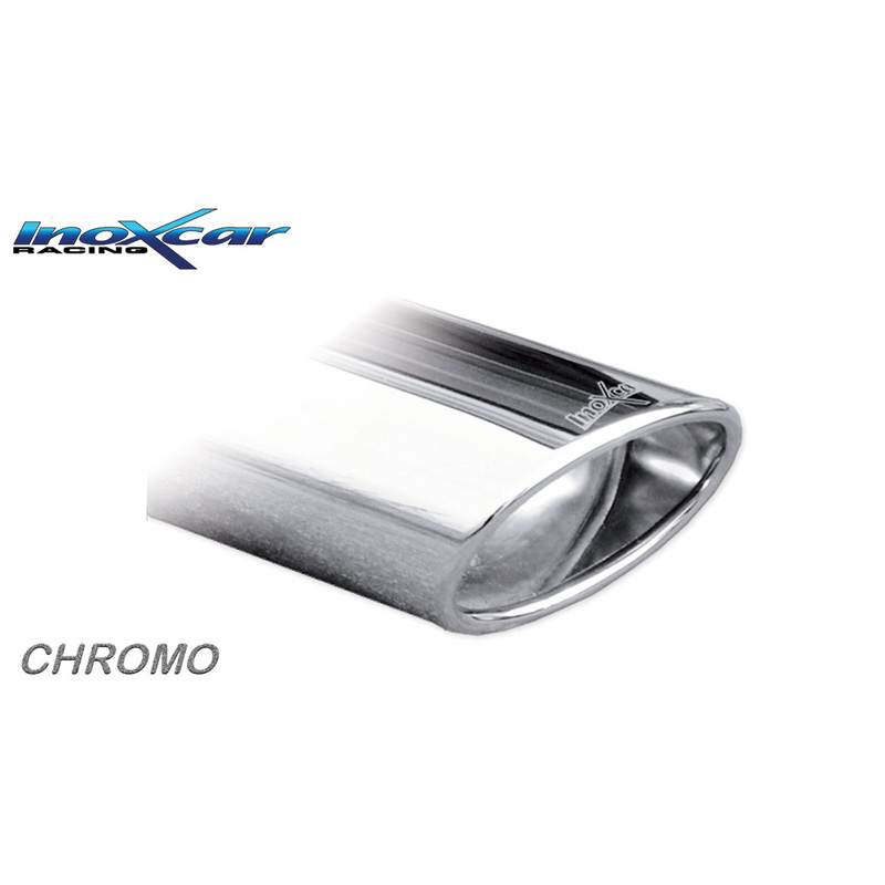 100% RVS Sportuitlaat  Opel Astra J 1.4T 140pk Berlina 2015- 1x120x80mm Oblique