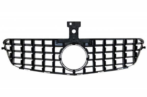 Grill Mercedes C-klasse W204 S204 GT Look Panamericanan Glans Zwart