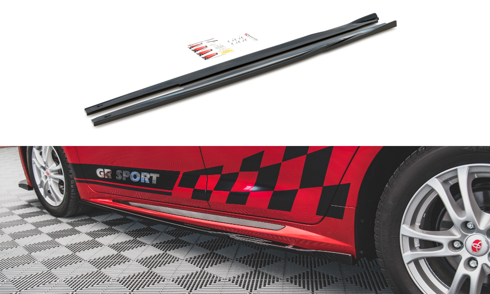 Zijskirts Toyota Collora GR Sport Hatchback XII Maxton Glans Zwart