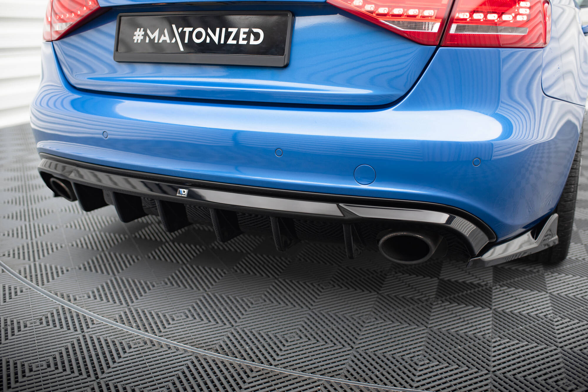 Achter Diffuser Audi A4 S-Line Sedan / Avant B8 Maxton Glanzend zwart