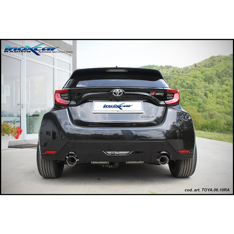100% RVS Dubbele Sportuitlaat  Toyota GR Yaris 1.6 (261pk) 2020- Ø65mm Links/Rechts 110mm X-Race