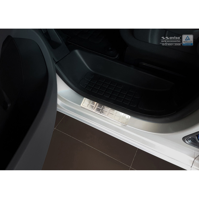 RVS Instaplijsten  Citroën Jumpy & Spacetourer / Peugeot Expert & Traveller / Toyota Proace 2016- / Opel Vivaro / Zafira Life 2019- & Fiat Scudo / Ulysse 2022- - 'Rectangles' - 2-delig voorportieren