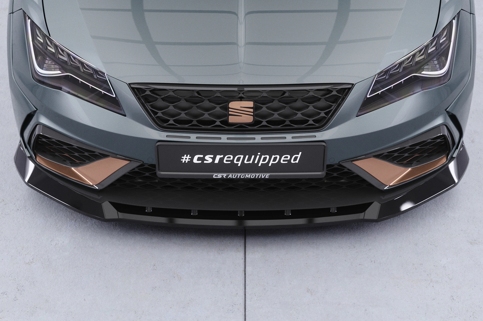 Voorspoiler Seat Leon 3 (Typ 5F) Cupra R Glans Zwart (2017-2020)