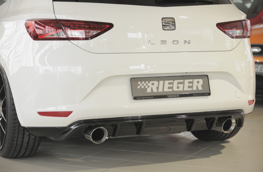 Diffuser Seat Leon F5 Rieger sportuitlaat links + rechts glans zwart