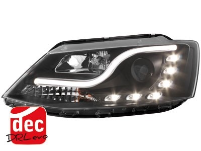 Koplampen VW Jetta 11-18 dagrijverlichting zwart